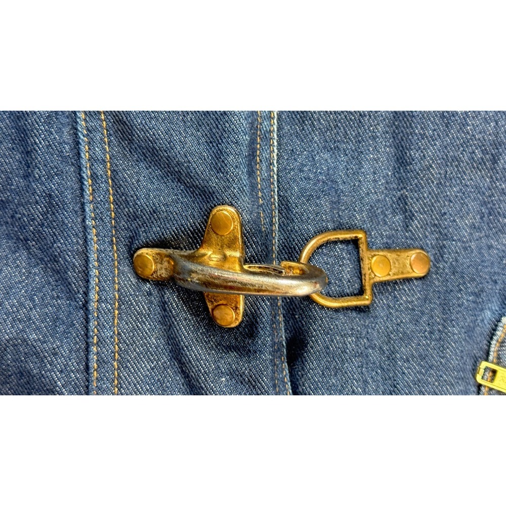 Lauren Jeans Co. Ralph Lauren Women's Vtg Fireman Clasp Denim Jacket Size 2X - Picture 7 of 11